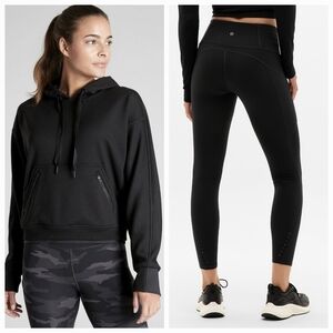 Athleta Yoga Set/Bundle Black Hoodie & Leggings